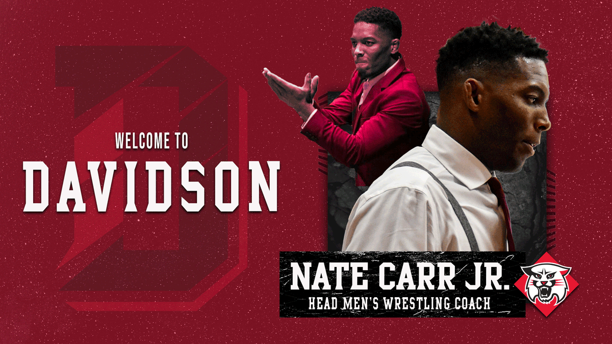 We are thrilled to announce Nate Carr Jr. as the 13th Head Coach of the Davidson Wrestling program!♦️🐾

Welcome home, @NCJ_Treated! 

Here's everything you need to know about our guy ➡️ bit.ly/3OZ7ZtD