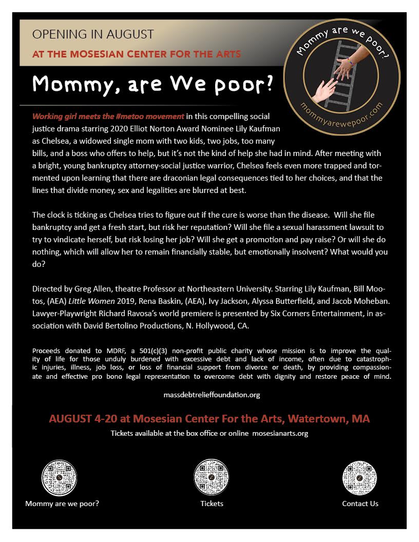 MeisnerClasses's tweet photo. Mommy Are We Poor Opens tonight...classes and auditions this fall - https://t.co/ycIdf6sTG4 https://t.co/NMIVD2YlO5
