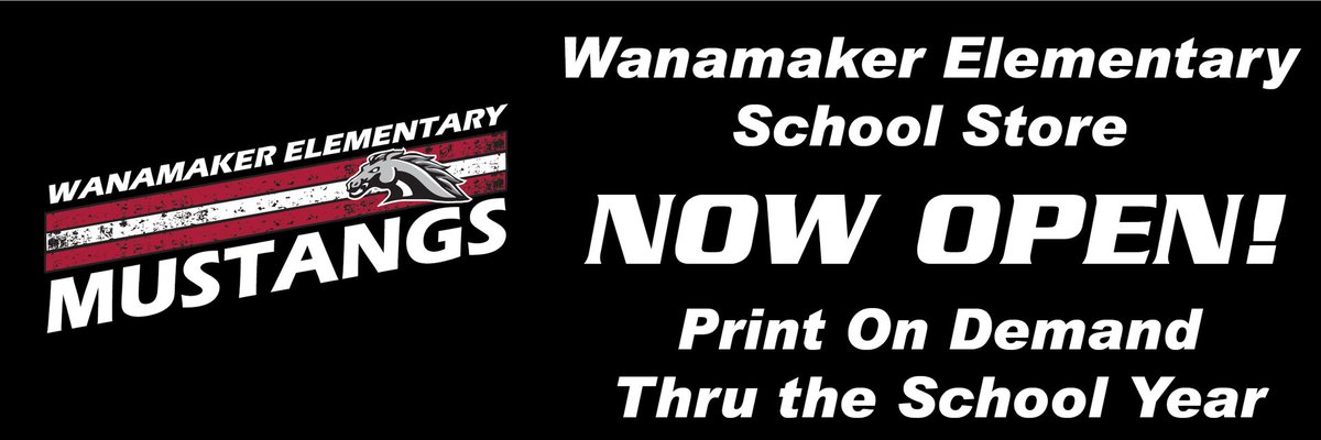 Your Wanamaker Elementary Store is open for print on demand through the school year.
Like and follow 437Gear on Facebook to keep up to date on new stores and products.