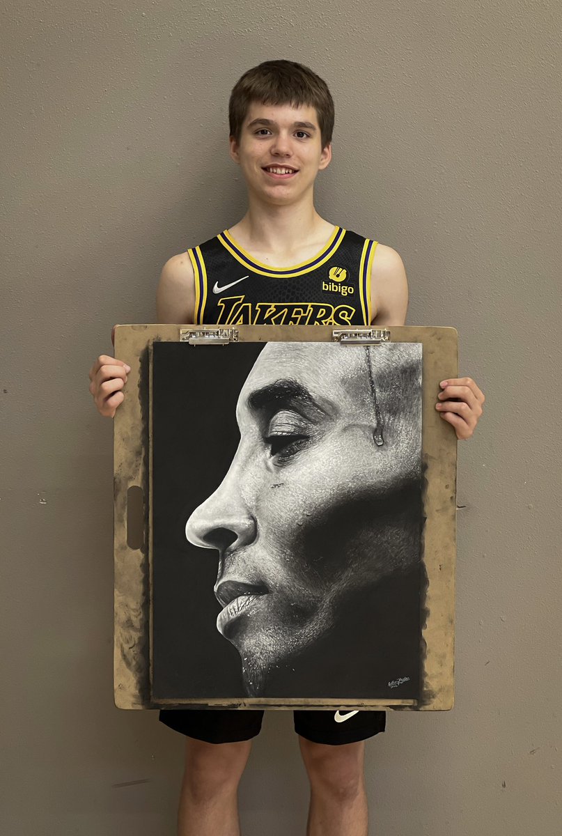 My drawing of Kobe Bryant! This was my first charcoal drawing 
18x24