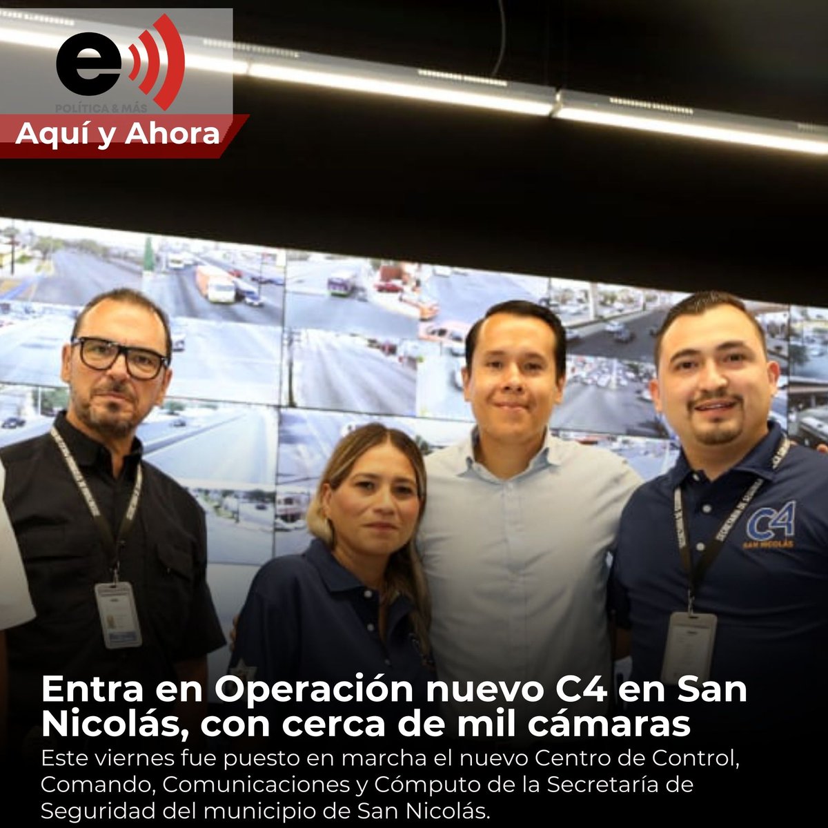 epoliticaymas's tweet photo. Entra en Operación nuevo C4 en San Nicolás, con cerca de mil cámaras

#HOY #News #C4 #sannicolasdelosgarza #camarasdeseguridad #Vigilancia #Policiaca #Danielcarrillo #GobSanNicolas 

https://t.co/SYVQGnioe1 https://t.co/nv0fbWlC5u