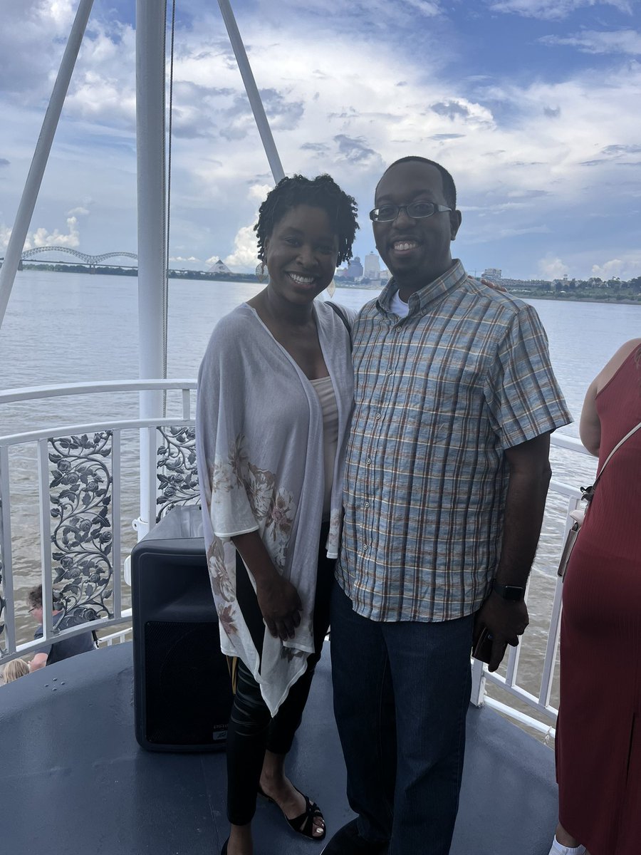 Enjoying an 11-year anniversary cruise up the Mississippi River!
