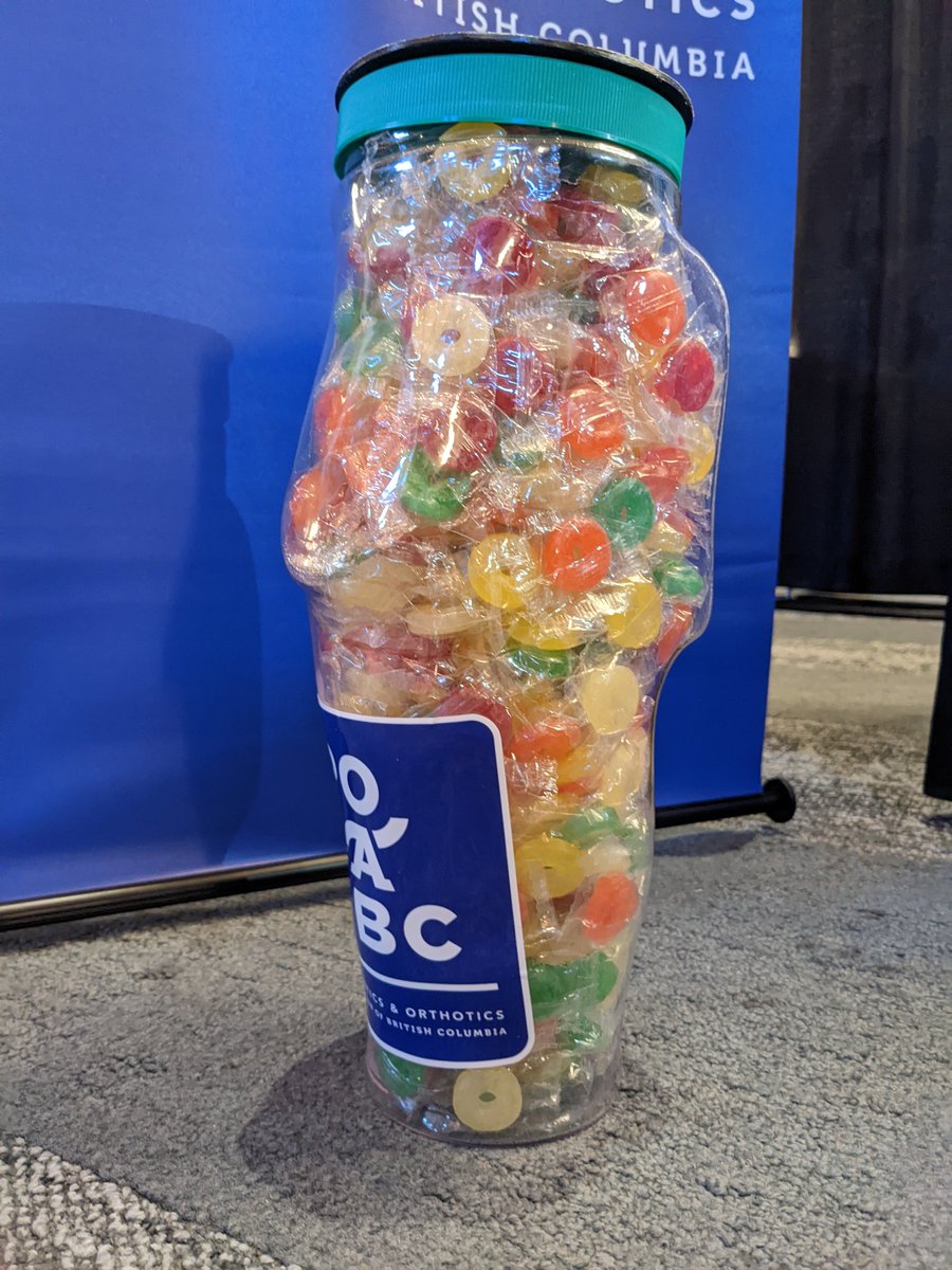 poabc_ca's tweet photo. Come make your guess to win our PB TT (peanut butter transtibial) container of lifesavers! We'll be announcing a winner during lunch tomorrow! #OPCanada #OPCConference22 #WhistlerConference22 #Orthotics #Prosthetics https://t.co/vNXln6WJjU