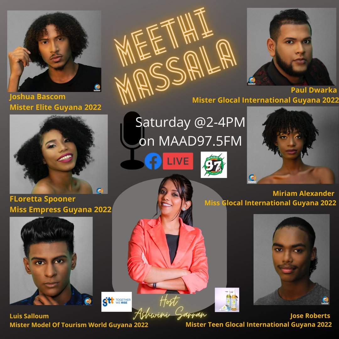 AshwiniSarran's tweet photo. Be sure to join us on 6th August, 2022 @2-4pm. Join the FB live @meethimassala&radioaanand or @maad97.5FM
Do like,follow and share Meethi Massala & Radio Aanand on FB and IG.
@ashwinisarran1 on Tik Tok
Also join me on the weekends #meethimassala #georgetown #radio #VirtualRadio https://t.co/EWybcvZzp1