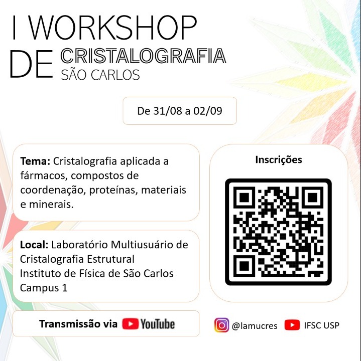 AlcidesEllena's tweet photo. I Workshop de Cristalografia de São Carlos https://t.co/Pp62uaBgKj