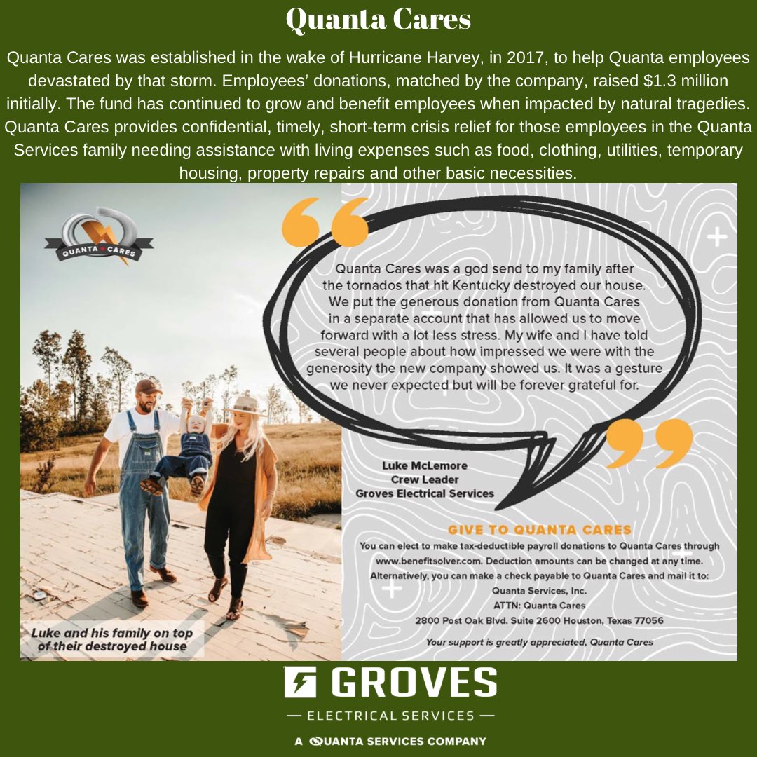GrovesConst's tweet image. #wearequanta #quantacares #quantafamily #grovesfamily