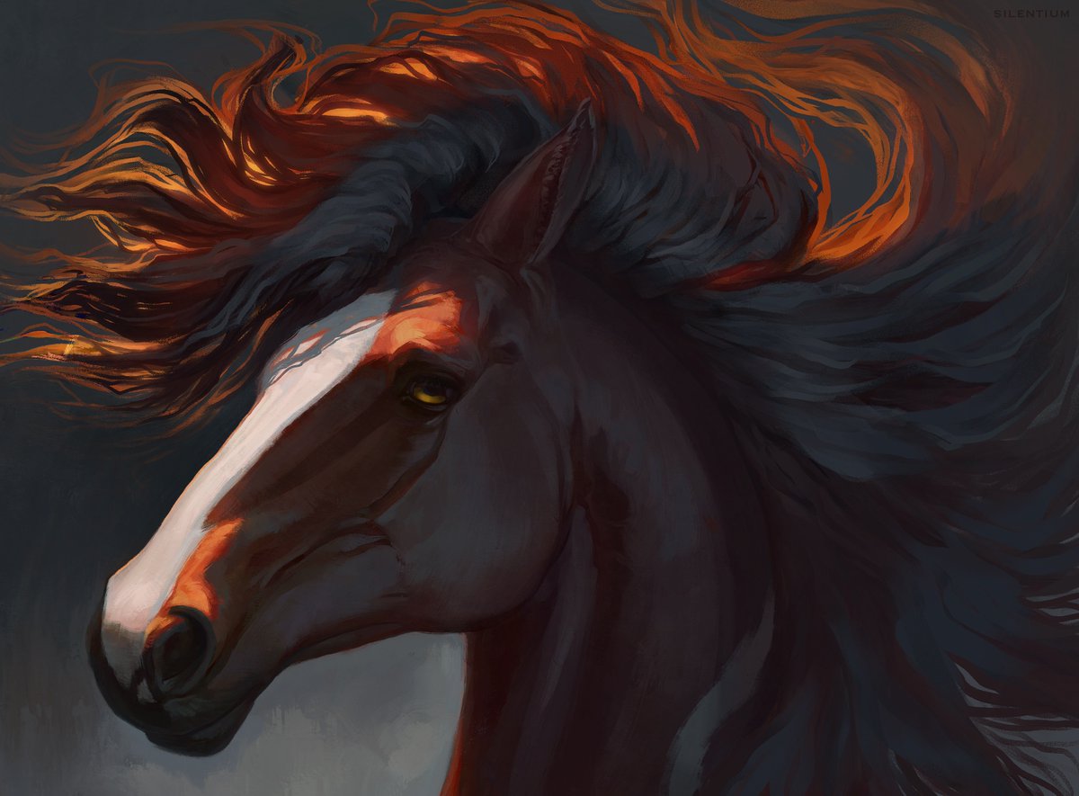 Drakaris for @Deith_Cared 

This is my first post here, but more to come!
#horse #horseart #equine #equineart #horseportrait