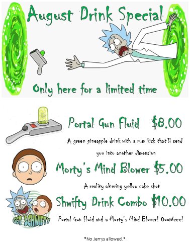 OldNorthWV's tweet image. NEW DRINKS! Rick and Morty have invaded and they brought new drink flavors with them. They&apos;ll only be around for a limited time so try them before they portal back to their own dimension. We&apos;ll see you soon!

#oldnortharcade #oldnortharcadewv #pullmansquare #downtownhuntingtonwv