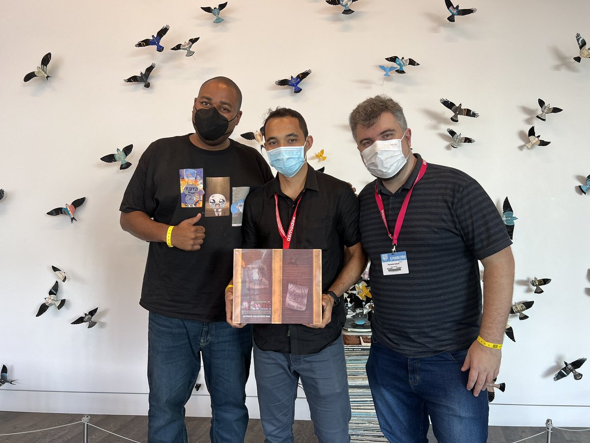 TheMaestroTeam's tweet photo. 8.5 hours of meetings ended with our partners @MundoGalapagos who are localizing @edmundmcmillen’s BOI into Portuguese. Going global with #isaacatgencon! #GenCon2022 #JavonTakeover https://t.co/P9XUMZAktk