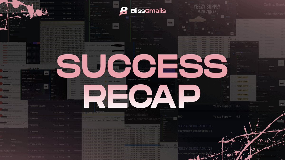 Bliss secured thousands of pairs in just 1 month! 🥳

Never worry about passing splash again, we got you covered😉 

Like, follow &amp; retweet for a chance to win 10 One Click Gmails! 🚨

Winners Selected in 72 Hours! 🍀