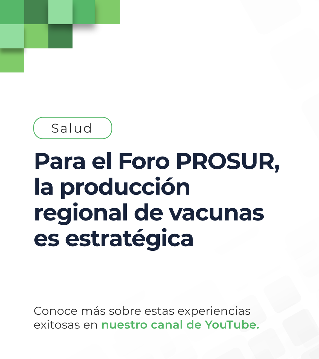 ForoProsur's tweet photo. Con el objetivo de analizar las oportunidades y desafíos de América del Sur para convertirse en una región productora de #vacunas, se realizó un nuevo #WebinarPROSUR. 
Puedes volver a verlo aquí: https://t.co/NJCxQcrvMi https://t.co/hVAAI37dPh