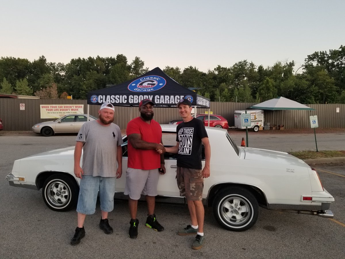 PullAPartAuto's tweet photo. Wow! We had a BLAST at this year's #GBodyClassic - where they gave away this awesome '86 Cutlass. Swipe to see the winner... who turned around and gave the car to his friend!!! 🤩 #pullapart #gbody https://t.co/4Vgi7kJ5Qk