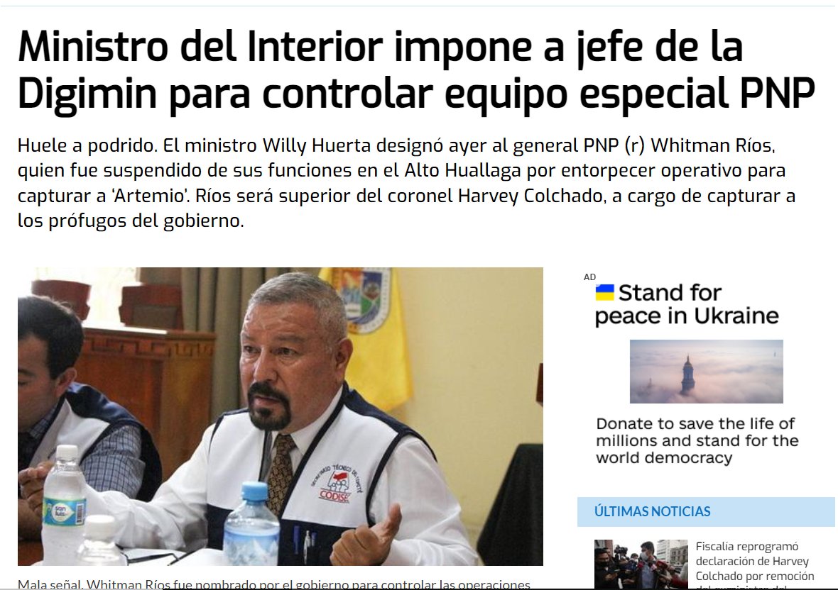 tema0902's tweet photo. Si desubicado!
Que de paso también denuncie la última OBSTRUCCIÓN por parte de @PedroCastilloTe #WHuerta @MininterPeru, colocar como jefe de #HColchado, al que fué DESTITUÍDO por entorpecer la captura de #Artemio
https://t.co/xgmXpkqyjr https://t.co/uIUJJJVD36