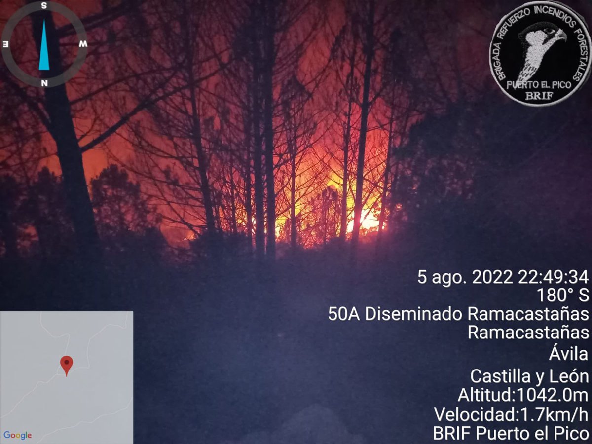 brifpuertopico's tweet image. Posición actual de algunos compañeros que llevan avituallamiento a 👨‍🚒👨‍🚒@BRIF_PINO , nos dicen q la situación es complicada, pero no bajamos los 💪🏻💪🏻nadie de los q luchan contra el #IFSantaCruzDelValle bajan los brazos… un día duro …el TERRORISMO AMBIENTAL debe ser castigado