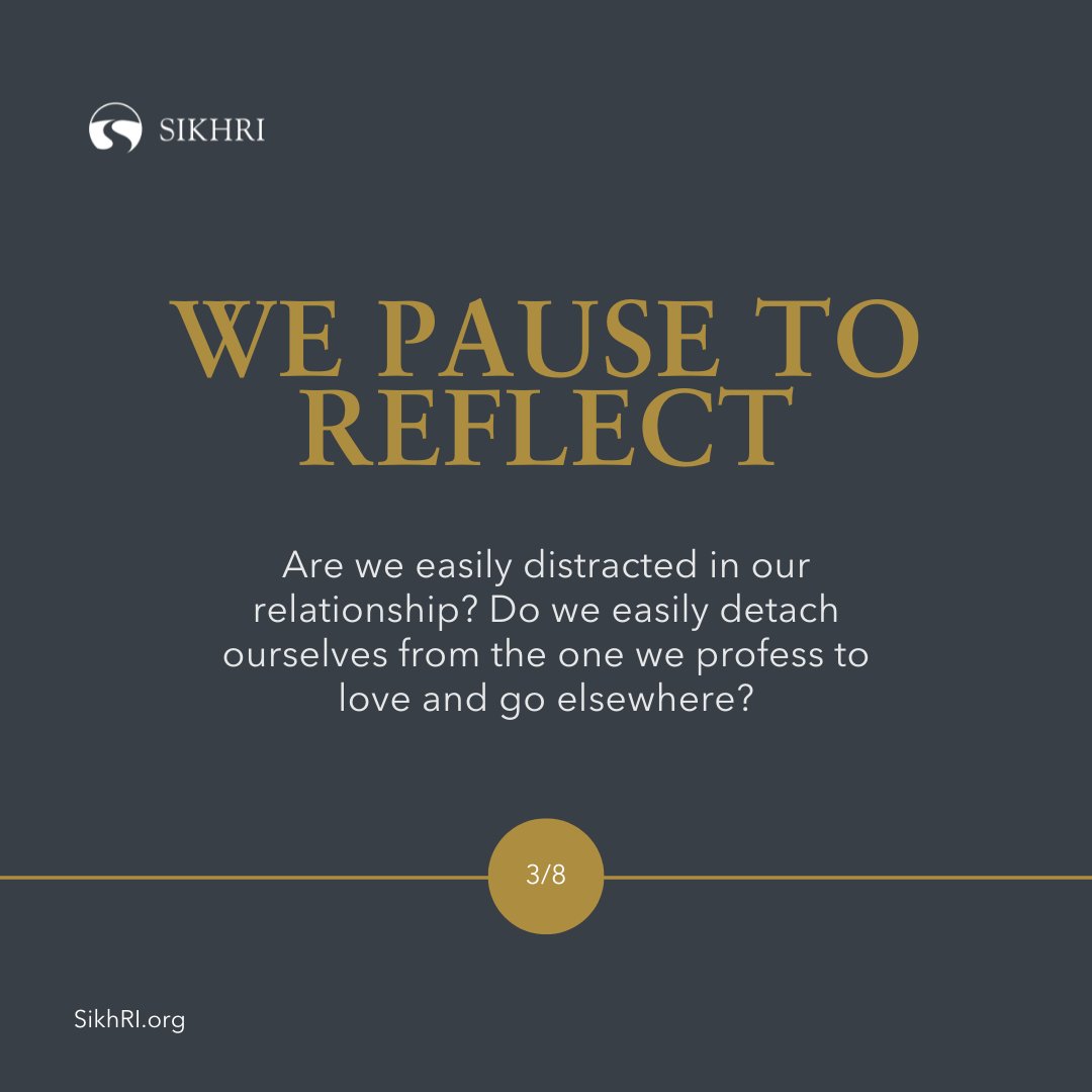 SikhRI's tweet photo. We pause to reflect.
Are we easily distracted in our relationship?
Do we easily detach ourselves from the one we profess to love and go elsewhere?
Is that love, or is it something else?
#SikhInspiration #Inspiration #Sikhism https://t.co/1rcERNcb86