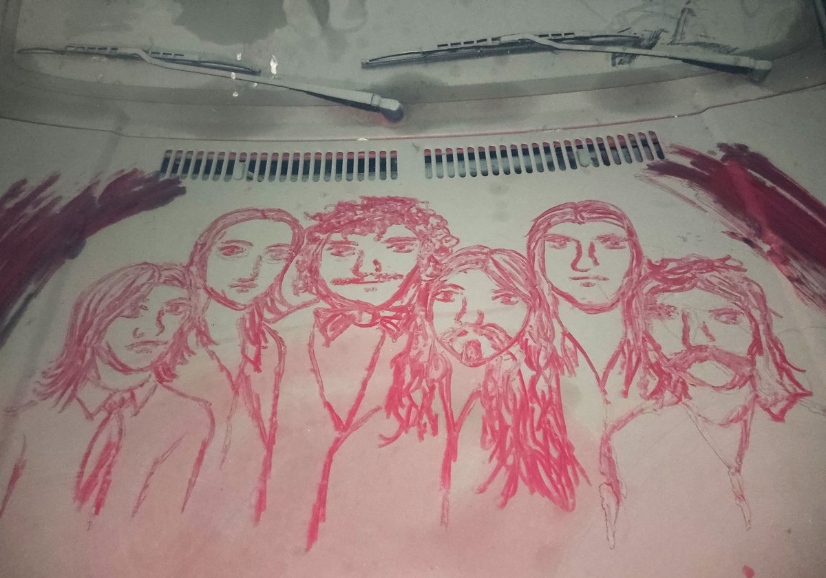 Ever wonder what it would look like if you drew <a href="/KansasBand/">KANSAS</a> on a car that's had 5 years to accumulate layers of dust? Wonder no more! #GISH