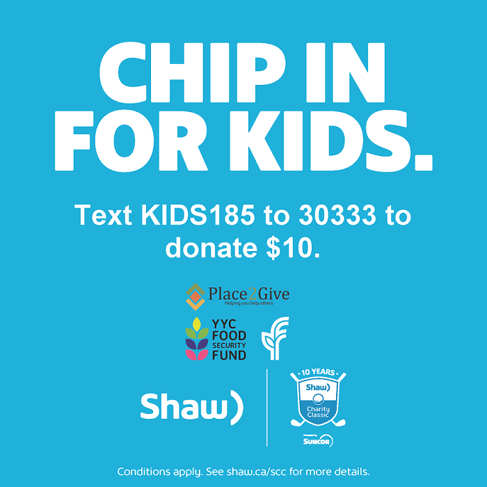 yycfoodsecurity's tweet photo. Help kids in Alberta get dignified and equitable access to fresh, nutritious and affordable food. Donate to the Shaw Charity Classic #ChipinforKids. Shaw will match each donation up to 50%. 

To donate: https://t.co/KFubXJLSls

@FreshRoutes @place2give @ShawClassic 
#ShawClassic https://t.co/yQPGOlsRXd