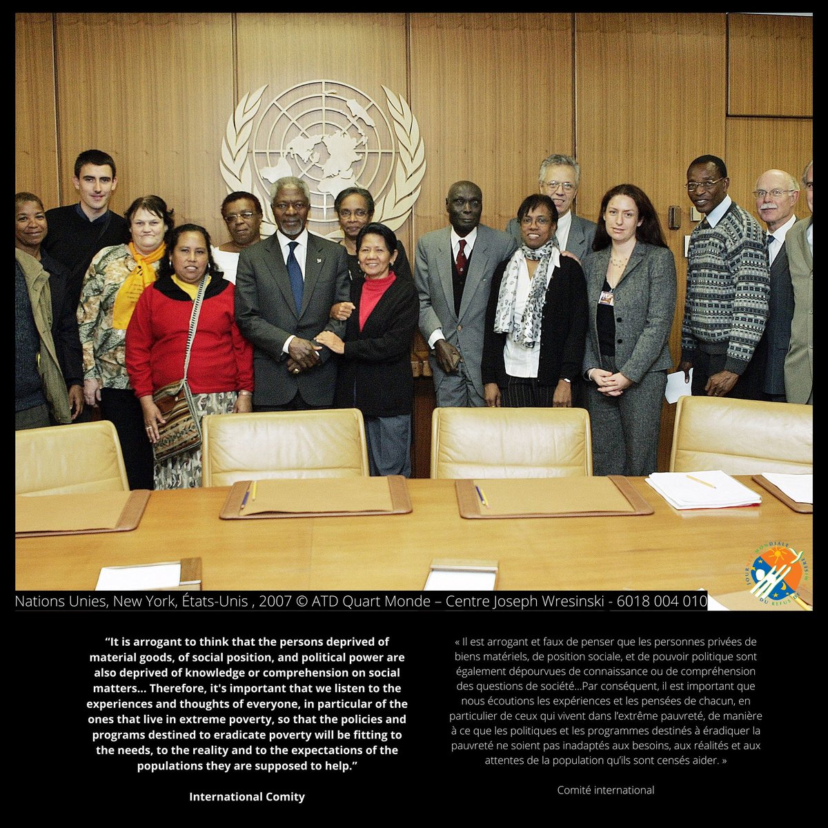 ico17president's tweet photo. 30/30 POVERTY FIGHTERS-PEACE BUILDERS PHOTO EXHIBITION prepared by Collectif France Refuser de la Misère for the 30th Anniversary of the International Day for the Eradication of Poverty. Thanks to all involved. #IDEP30, #ICO17, #ATDfourthworld https://t.co/xxdAh6BI3k