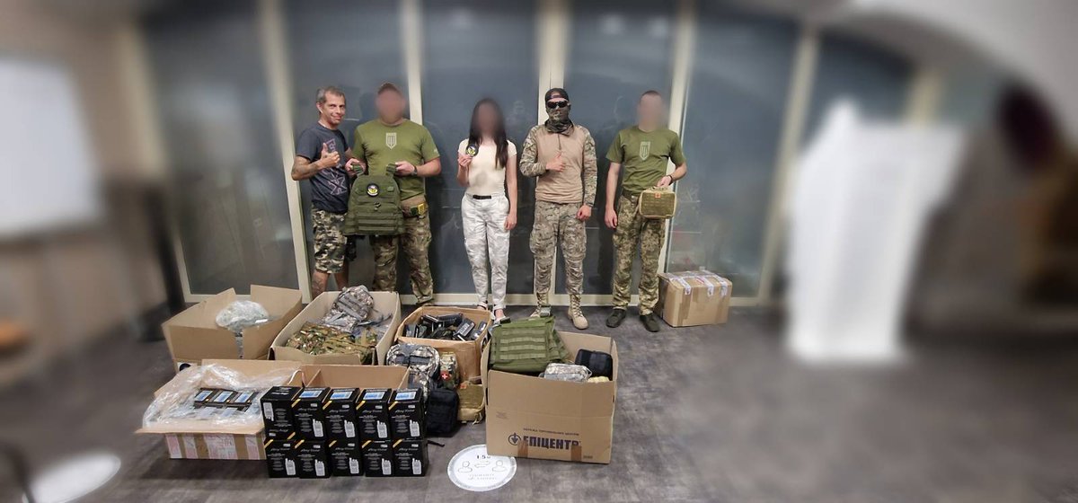 Harri_Est's tweet photo. Delivered some gear to @Polk_Azov, including 20 encrypted radios, IFAKs, survival kits, plate carriers, trauma kits, ballistic glasses etc.
We try to help different units who are defending the freedom of Ukraine 🇺🇦. 
#SlavaUkraini https://t.co/Nros0zJgsP