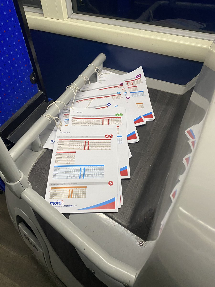 Behind the scenes <a href="/Morebusco/">morebus</a> this evening helping to put printed timetables on the extra buses we will be running from tomorrow. Old school paper and string approach but it should get us started. More stock being printed <a href="/AndrewWickhamGo/">Andrew Wickham</a>!