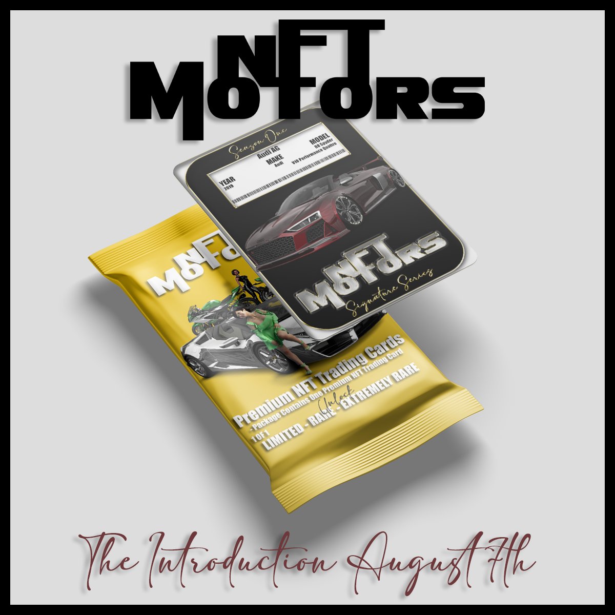 NFTMCoin's tweet photo. NFT Motors "The Introduction" Drops August 7th with Free Minting! Don't miss out, only 1151 Trading Cards Available!

#nftmarketplace #nftinvestor #nftartwork #nfts #nftartists #nftdrop #nftcollectors #NFTshill #nftsstories #nftvisual #nftviral #viral #viralpost #viralchina https://t.co/jfPdIDL0U8