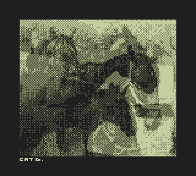 "horses 1 &amp; 2", taken on the Game Boy Camera 