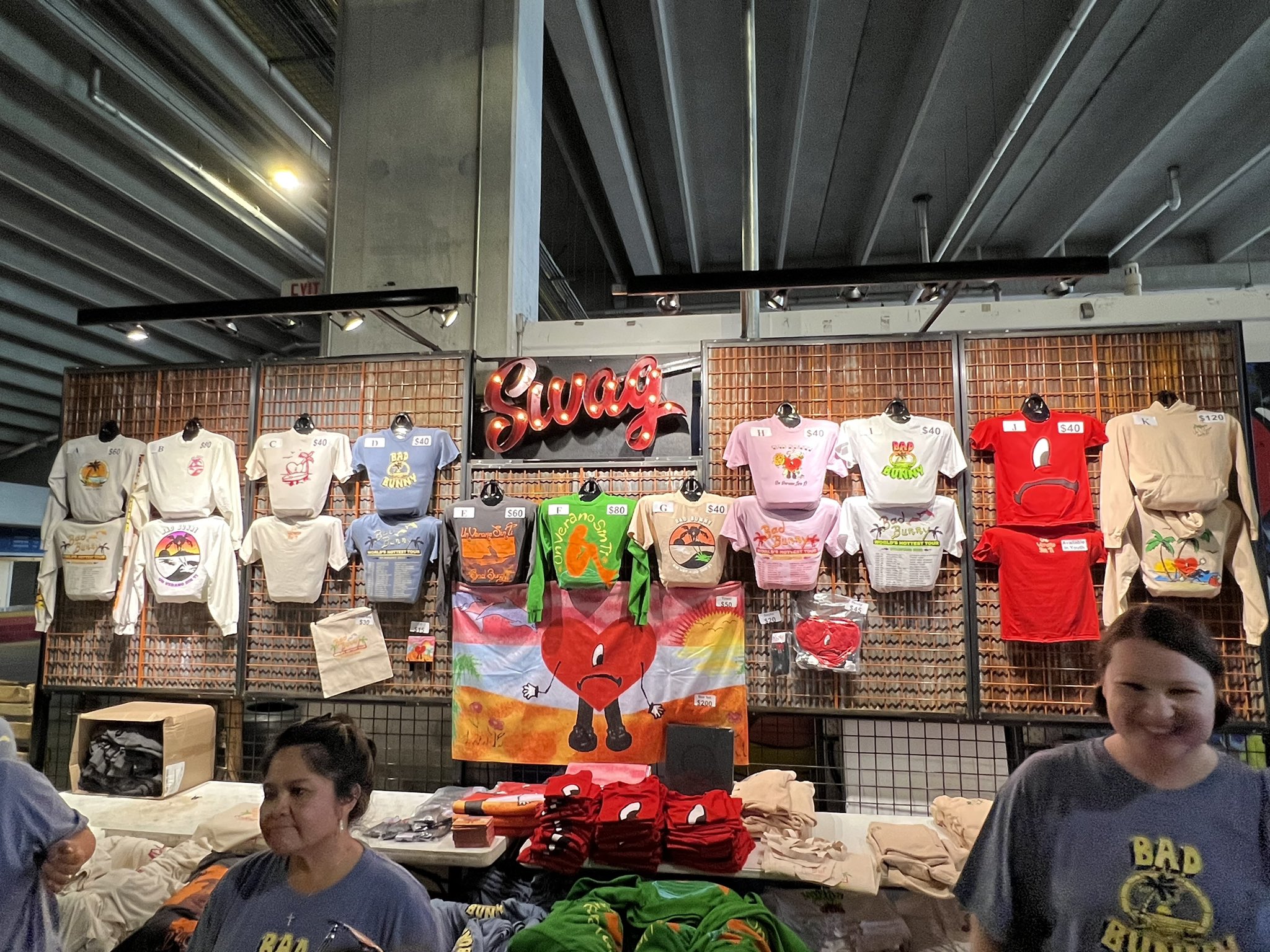 Bad Bunny Worlds Hottest Tour merch