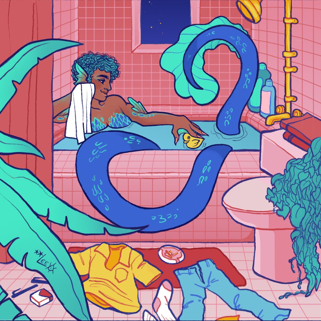 PomposLantern's tweet photo. @LordVilmort Thank you for the thread! I'm Lee (they/them). I like to draw original characters, mostly monster babes and lads. ☆ https://t.co/2Eo97sgUDn