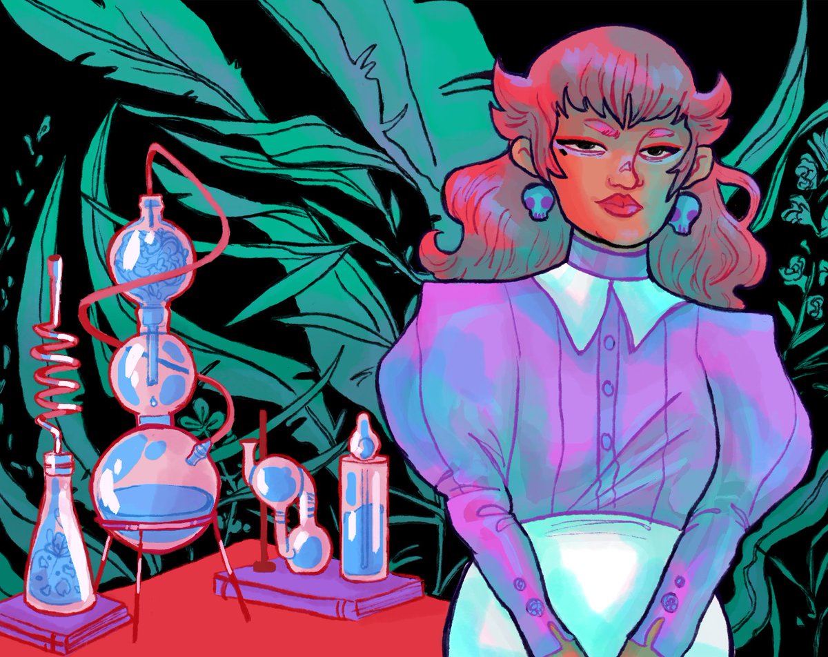 PomposLantern's tweet photo. @LordVilmort Thank you for the thread! I'm Lee (they/them). I like to draw original characters, mostly monster babes and lads. ☆ https://t.co/2Eo97sgUDn