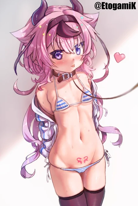 #ボイロだぼパーカーマイクロビキニ部 ヒメちゃんのお腹 