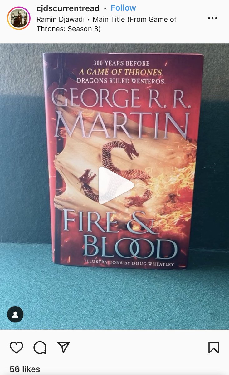 Absolutely terrible with reels but here’s a new one of my current George R. R. Martin collection. Check it out please!

instagram.com/p/Cg4p4iyAg4c/

#booktwt #BookTwitter #BookReview #bookreviews #books #bookstagram #bookreel #bookreels #booktok #georgerrmartin #GameOfThrones