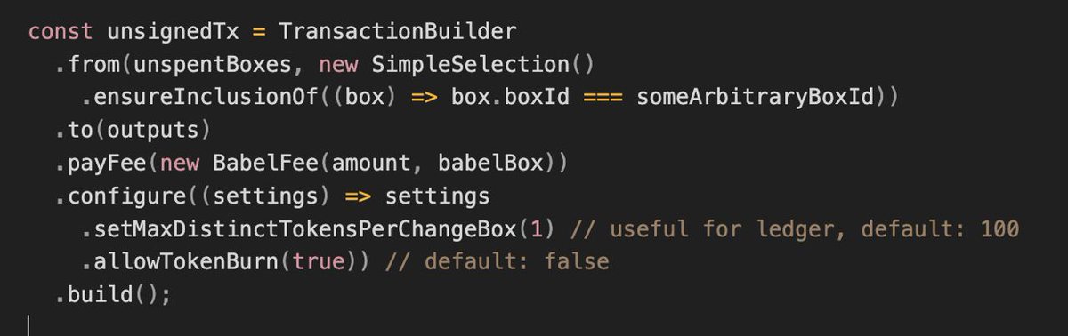 NautilusWallet's tweet image. Writing a library to bootstrap babel fee adoption.

Actually, it’s a pure js transaction toolkit. 

Sigma-rust is overkill for most dapps, harder to use and setup, we need a light and easy-to-use library for dApps

I’ll call it FLET - Fluent Ergo Toolkit
@ergoplatformorg