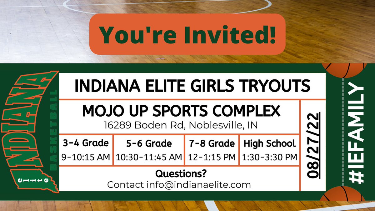 IBCWBB's tweet photo. 🚨It’s here!!🚨

Tryout information to be a part of our #IEFamily! 🟠🟢

You do not want to miss this! 

Register here ⬇️
https://t.co/g0zzl1C7OA https://t.co/gdIu53jeHr