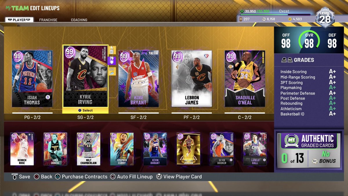 JamesJittrippin's tweet photo. @NBA2K_MyTEAM Team https://t.co/jnPsPRwRaW