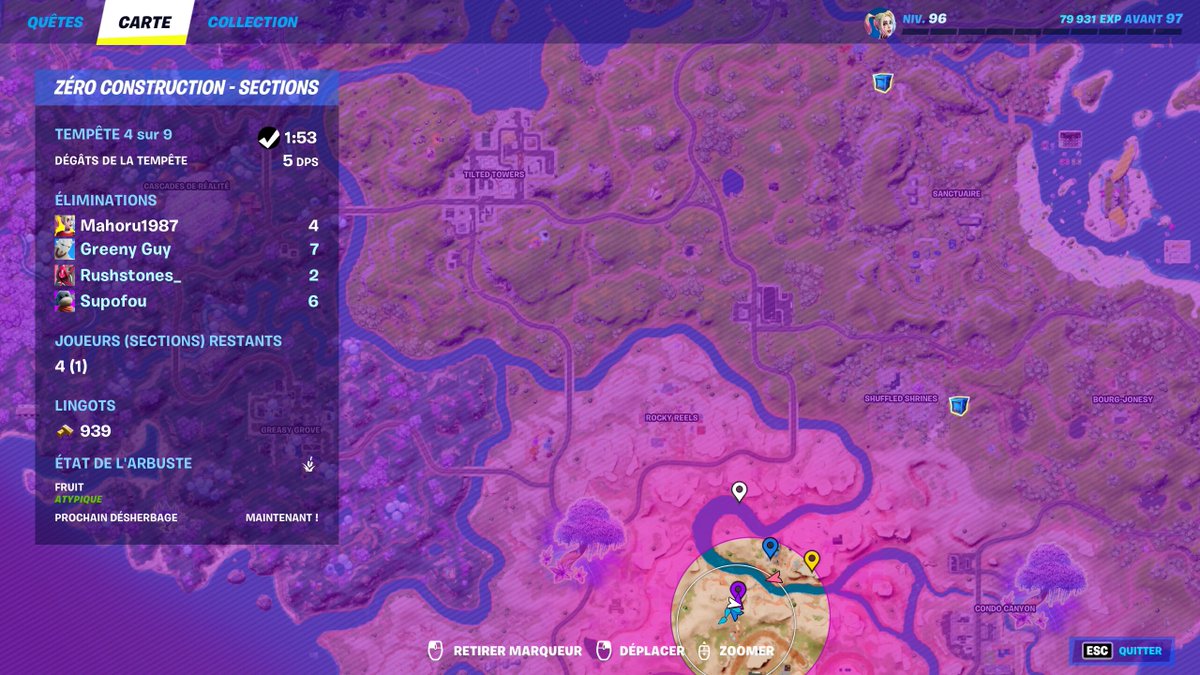 Mahoru87's tweet photo. 53ème TOP1 Victoire Royale sur @FortniteGame avec Supofou, Rushstones et Gr33n.
4 kills et 6 assists pour cette victoire.

#fortnite #fortnitegameplay #fortnitecommunity #victoireroyale #battleroyale #victoryroyale #tps #top1 #mahoru #smg #zeroconstruction #harleyquinn https://t.co/D9CJZw8Nf1