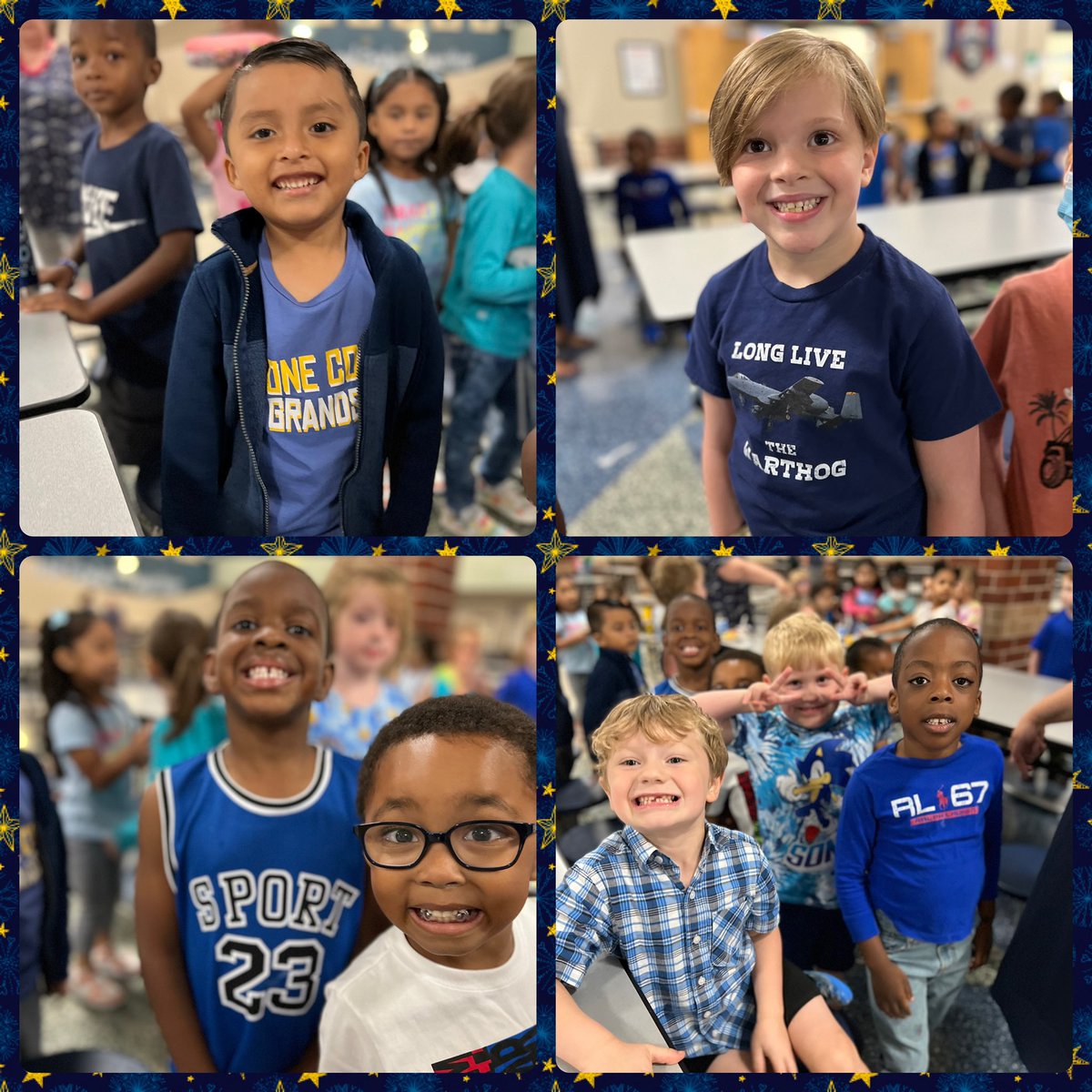 BPEKnights's tweet photo. Knights are โBLUE-tifulโ in their BLUE today! ๐งข๐๐ฌ๐ซ๐ต๐ท MONDAY is PURPLE Day and Tuesday is PINK Day. Be sure to dress in Purple on Monday to help our Kindergartners learn their colors! #BPEPride ๐ https://t.co/fpHgL0tZU4