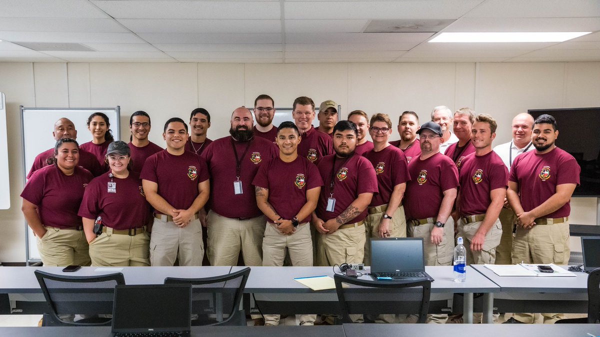 TDEM's tweet photo. The first Texas Emergency Management Academy is underway!

These cadets are the first in the nation to undergo a formal state agency emergency management training academy.

@chiefkidd met #TheAcademy cadets to discuss how they’ll help Texans &amp; change the future of EM. #EMGTwitter https://t.co/jPjrRO7fgG