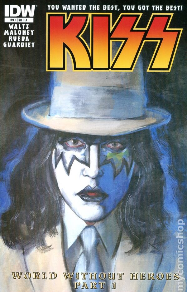 KissComic's tweet photo. A WORLD WITHOUT HEROES: Part 1 - Limited 1:10 Varaint Cover by Michael Gaydos 
@ace_frehley looking GANGSTER AS F@#$…

Image from: @mycomicshop 

@IDWPublishing @KISSOnline 

 #KissComics #acefrehley #spaceman #dressedtokill #aworldwithoutheroes #gangsters #kissonline https://t.co/7NCDJzThTZ