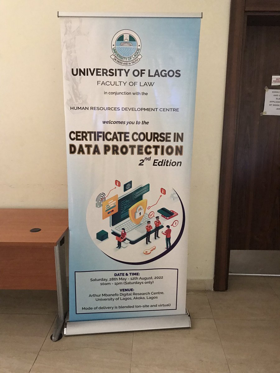 AMDRC1's tweet image. Certificate course in data protection #Unilag @UnilagNigeria @Unilagtvng