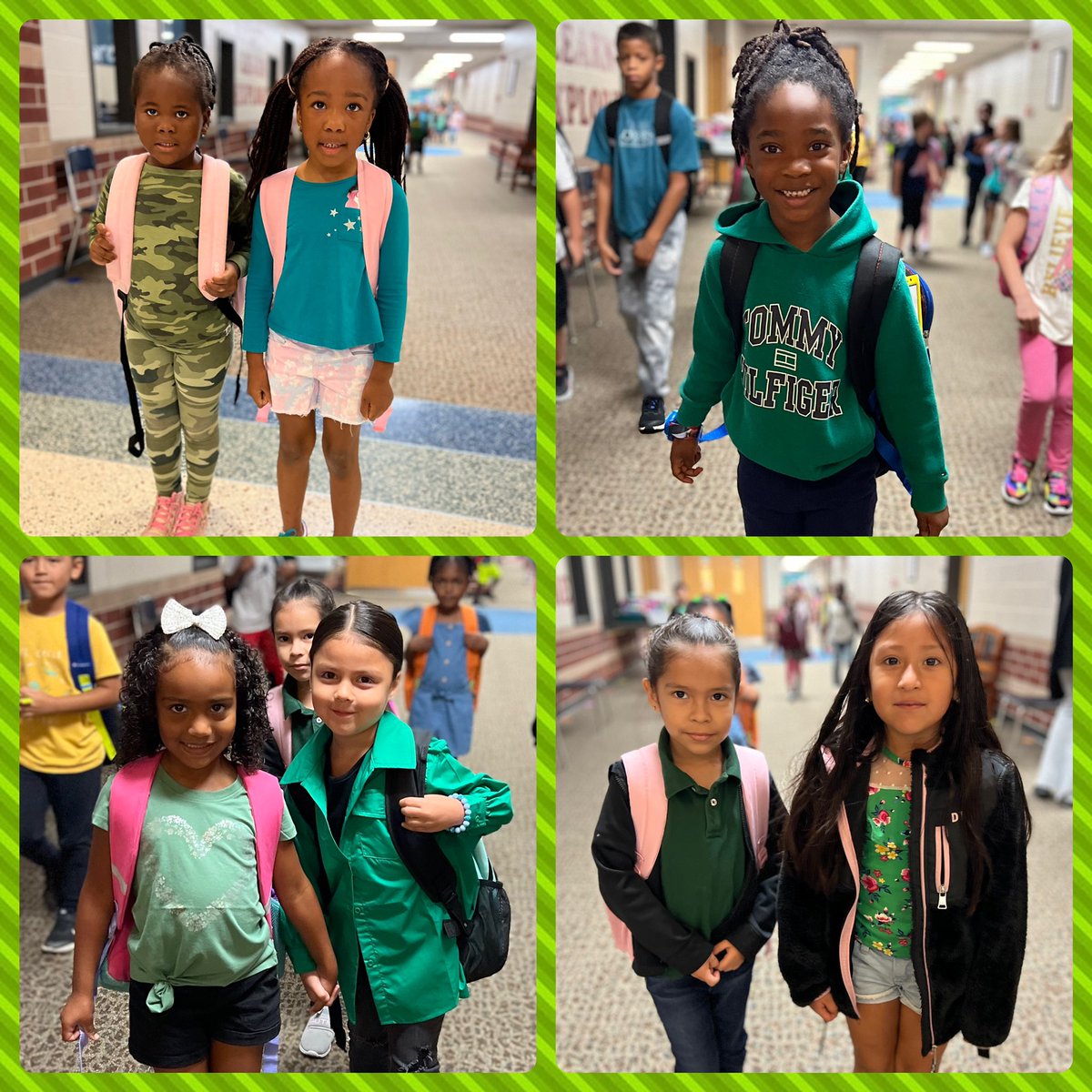BPEKnights's tweet photo. Knights are โso fresh and so cleanโ in their GREEN! ๐ข๐๐พ๐ฉ๐๐ธ๐๐ชTomorrow is BLUE Day! Be sure to dress in Blue tomorrow to help our Kindergartners learn their colors! #BPEPride ๐ https://t.co/3Lyqhryj4L