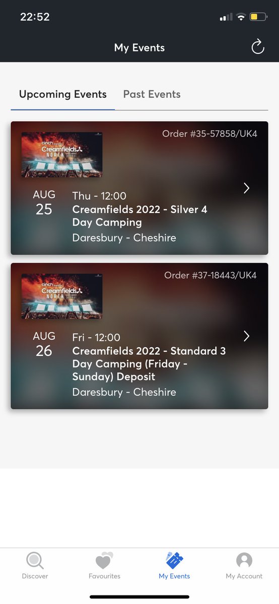 MirinGray's tweet photo. Selling both of these creamfields tickets xxx https://t.co/DK8WzaSsVN