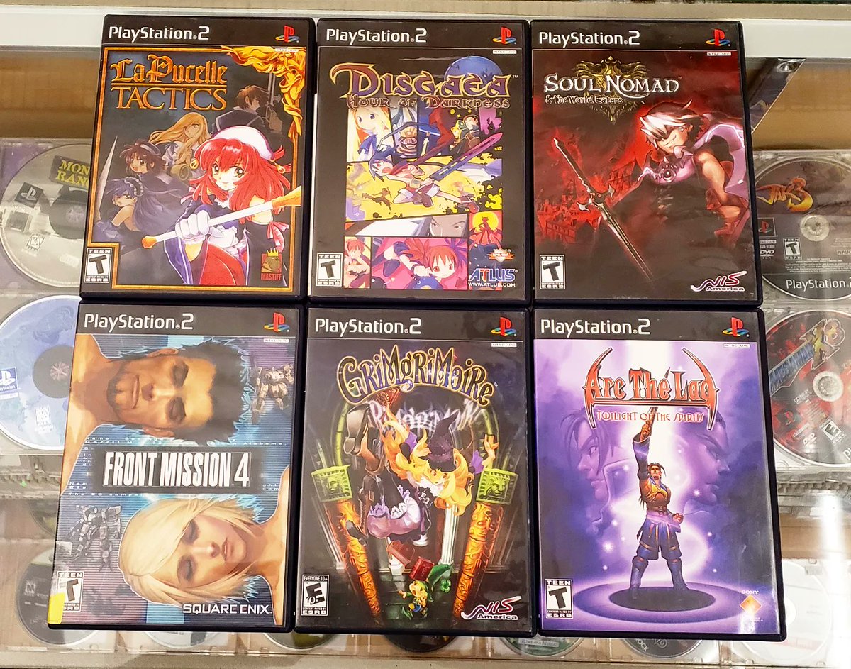 Game_Realms's tweet photo. We got #JRPG #Playstation2 #PS2 #videogames in stock at @Game_Realms in #Burbank #California!
#PlayStation #LaPucelleTactics #Disgaea #DisgaeaHourofDarkness #Atlus #SoulNomad #NISA #ArcTheLad #GrimGrimoire #Vanillaware #FrontMission #FrontMission4 #SquareEnix #Anime #gaming https://t.co/FSgKuSJ9sR