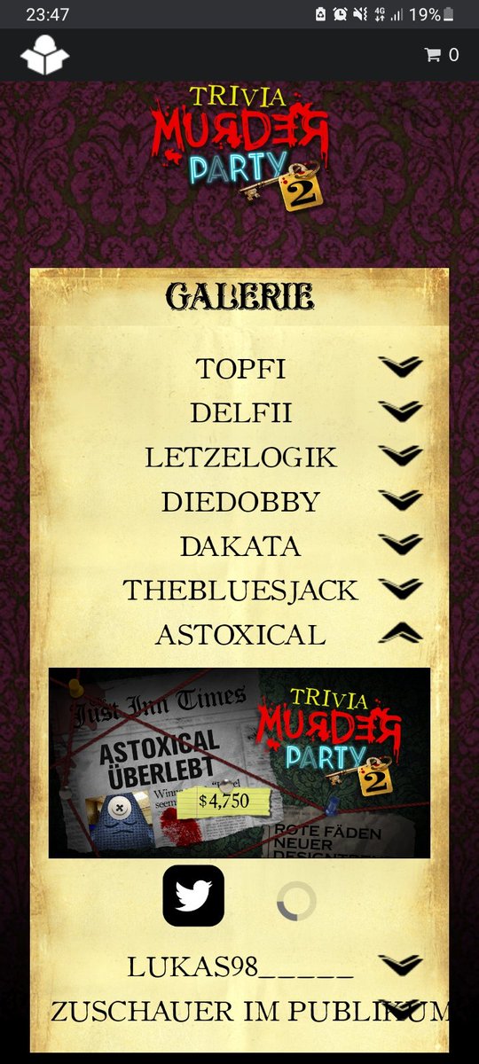 Im Stream von <a href="/Herr_Currywurst/">Kevin</a> 🎉
War sehr knapp aber habe das 1. Mal gewonnen 😊
Stream war wunderbar!
Andere Teilnehmer der Runde:
<a href="/topsyturvymind/">sophie</a> 
<a href="/DieDobby/">DieDobby // Axt inklusive 🪓</a> 
(Finde den Rest leider nicht :c)