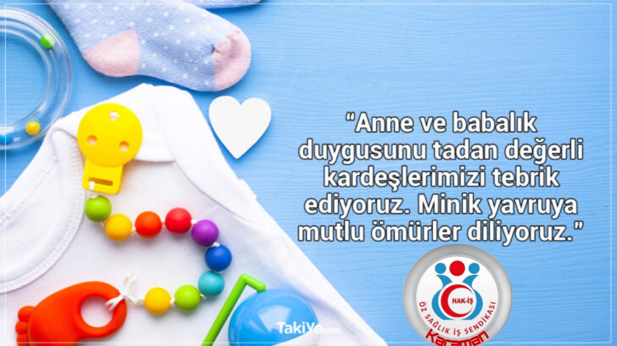 🧿MAŞALLAH 🧿
Karaman Ali Rıza Alıçlı rehabilitasyon merkezi personeli işyeri Temsilcimiz Ahmet BULGURCU eside aynı kuruluşda personel Ayşe BULGURCU kardeşlerimin
erkek bebek'i dünyaya geldi 
💐💐💐💐💐💐💐💐💐💐
Gözünüz aydın,  Minik bebişinize sağlıklı uzun ömürler diliyorum.