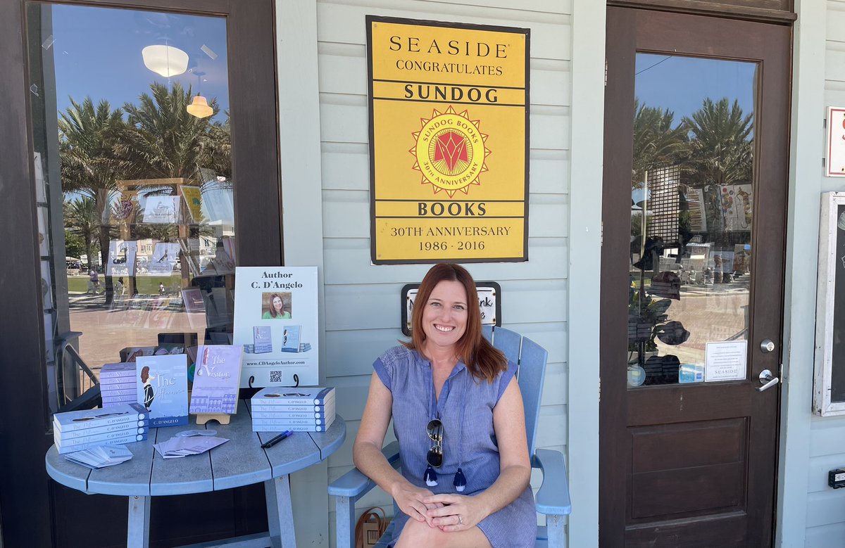 CDAngeloAuthor's tweet photo. Thank you @sundogbooks for such a wonderful book signing day in beautiful Seaside, FL.

#CDAngeloAuthor #TheDifferencebook #TheVisitorbook #womensfiction #italianamericanauthor #contemporaryfiction #booksigning #seasidefl #seasideflorida https://t.co/77YQykE5TL