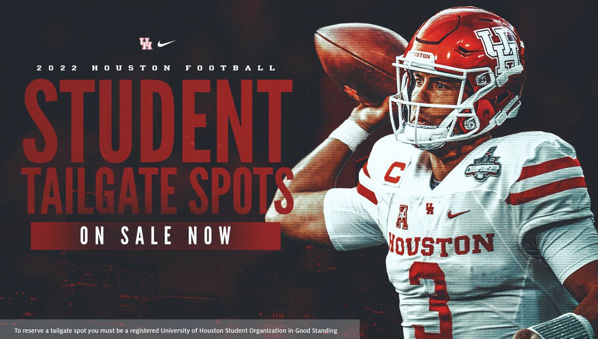 UHCougars's tweet photo. Buenos Dias @UHouston students!☀️

N O W is the time to grab your @UHCougarFB tailgate spot for the season! See you next month😉

🔗:https://t.co/hdmPXVnisU

#GoCoogs https://t.co/2J8TqKjDJj