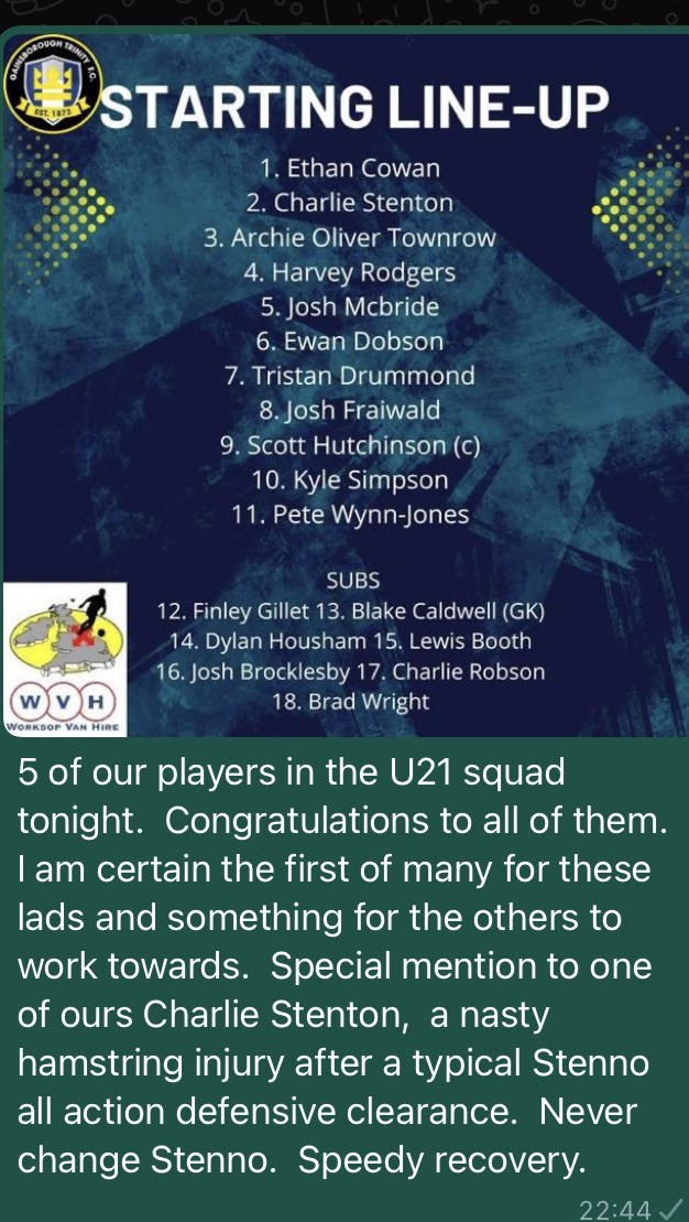 Gainsborough Trinity U18’s tweet media