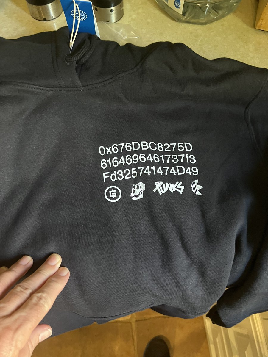 Look what arrived today, love the orientation of the adidas logo. <a href="/adidasoriginals/">adidas Originals</a> <a href="/BoredApeYC/">Bored Ape Yacht Club 🍌</a>  #adidasCONFIRMED #MAYC