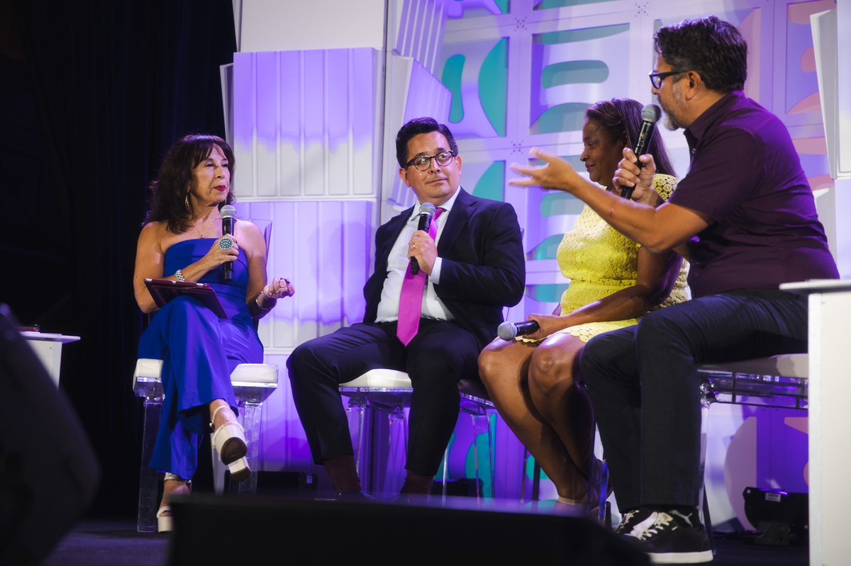 MrJesusJMontero's tweet photo. Made it to #NABJNAHJ2022 in time to watch the live taping of @InTheThickShow. So great seeing @Maria_Hinojosa and @julito77 again. Loved the conversation and honestly from guests @lorimontenegro and @edokeefe! https://t.co/Z9q7WX2hzl