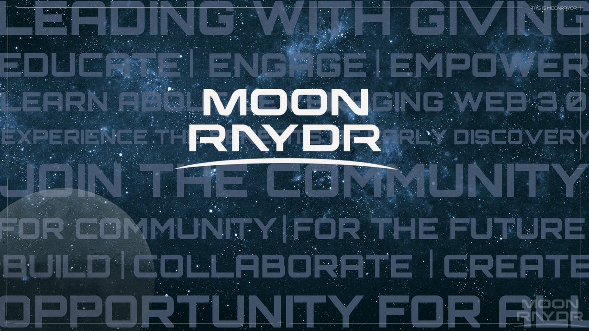 MoonRaydr's tweet photo. A strategic decision has seen us hold. 
We taking this opportunity in the market to BUILD and CREATE.
For Community. For the future. https://t.co/VBpzvwPKib